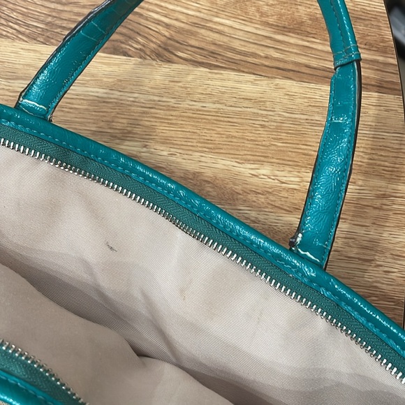 Coach Signature Tote Bag - Beige and Teal - Picture 15 of 16